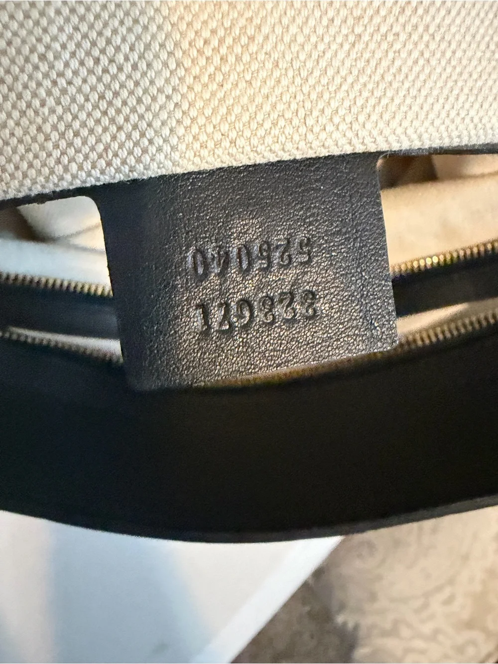Gucci Black GG Embossed Tote with Gold Accent